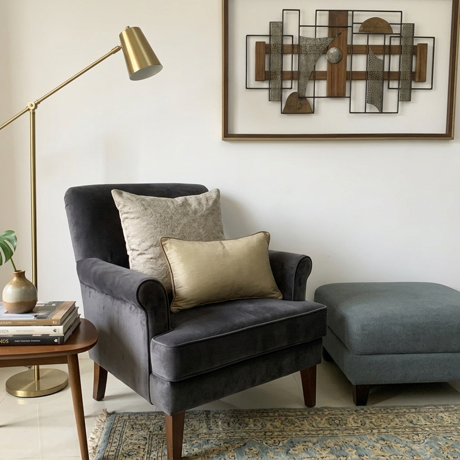 rectangular champagne gold silk-textured lumbar pillow featuring dark bronze contrast piping,