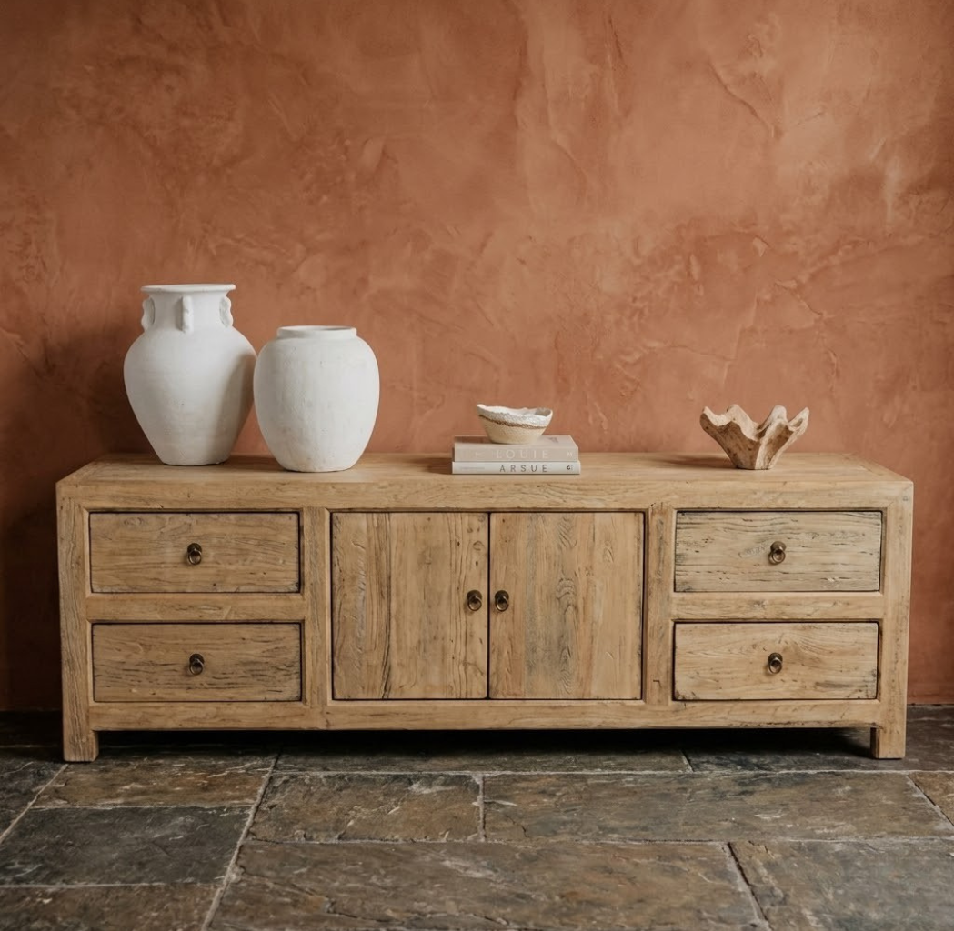 Santi Elm 2-Door TV Cabinet