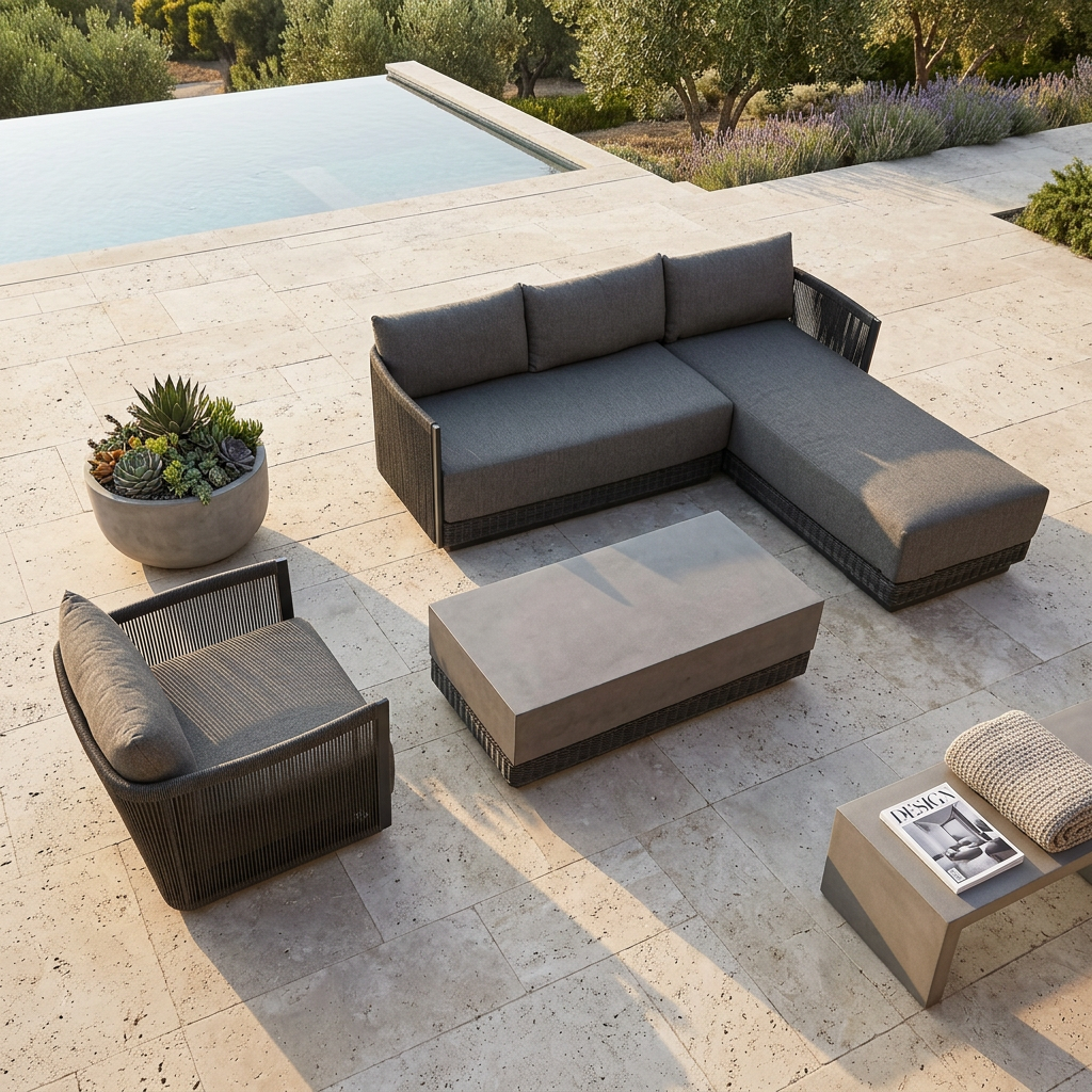 ALLURE SECTIONAL SET – 4 PERSON SETUP (GRC TABLE)